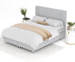 Boxspringbett Casone Hellgrau - Breite: 200 cm