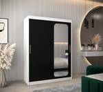 Armoire à portes coulissantes promo t2 Noir - Blanc - Largeur : 150 cm - 2 porte