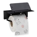 Porte-papier toilette noir Noir - Métal - 19 x 7 x 11 cm
