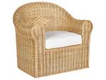 Gartenstuhl LIVADEIA Blau - Weiß - Rattan - 90 x 82 x 75 cm