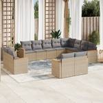 Gartensitzgruppe K4349(12-tlg) Beige - Massivholz - 69 x 62 x 62 cm