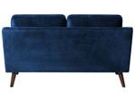 2-Sitzer Sofa LOKKA Blau - Marineblau - Eiche Dunkel - Textil