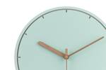 Horloge murale design THE GLOSSY. Turquoise - Bois manufacturé - 29 x 29 x 1 cm