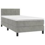 Boxspringbett 3017290-9 Hellgrau - Tiefe: 193 cm