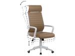 Chaise de bureau LEADER Marron - Blanc - Textile