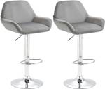 Tabouret de bar Braga Lot de 2 Gris