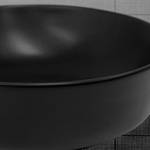 Lavabo ronde avec trop-plein Noir Noir - Céramique - 36 x 12 x 36 cm