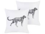 Coussin décoratif MARULA Noir - Blanc