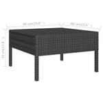 Salon de jardin 2 pcs avec coussins Noir