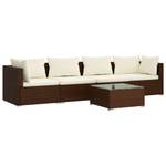 Garten-Lounge-Set (5-teilig) 3013629-9 Braun - Creme - Weiß