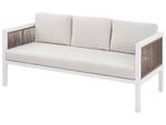 Set de jardin BORELLO Beige - Marron - Blanc - Métal - 159 x 66 x 70 cm