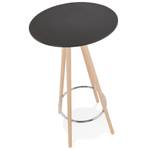 Table Bar GALA Noir - Bois massif - 60 x 110 x 60 cm