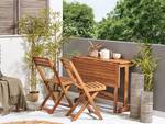 Bistro Set LENOLA 3-tlg Braun - Massivholz - 95 x 72 x 65 cm