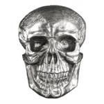 Wandskulptur SKULL XXL Silber