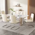 Freischwinger VELVMoon (6er Set) Beige - Silber - 6er Set