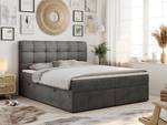 Boxspringbett FAST Dunkelgrau - Breite: 160 cm - H3