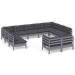 Garten-Lounge-Set Grau