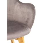 Fauteuil Lady Velvet Gris - Métal - 62 x 82 x 60 cm