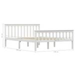 Cadre de lit 3001476 Blanc - Bois massif - Bois/Imitation - 148 x 82 x 208 cm