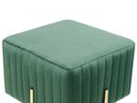 Tabouret DAYTON Vert foncé - Doré - Vert - 48 x 41 cm