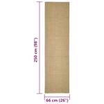 Tapis en sisal 3032244-1 Marron châtaignier - 66 x 250 cm