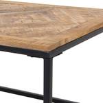 Table d'appoint carrée 60x60cm nature Noir - Marron - Bois massif - 60 x 46 x 60 cm