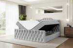 Boxspringbett VILA-1-Z Grau - Breite: 160 cm - H3