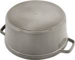 Kasserolle Cocotte Grau - Stein - 2 x 19 x 30 cm