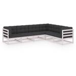 Salon de jardin (lot de 6) 3009819-2 Anthracite - Blanc