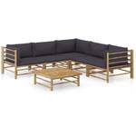 Garten-Lounge-Set (6-teilig) 3009675-15 Dunkelgrau