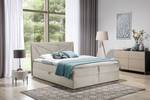 Boxspringbett TREZO 5 Beige - Breite: 186 cm