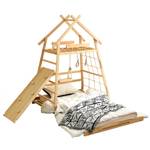 Spielbett HomeyFunyⅠ Beige - Holzwerkstoff - Massivholz - 132 x 192 x 213 cm