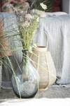 Glasballon Vase Grau - 17 x 28 x 17 cm