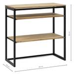 Console Buffet 2EE 80x40x80cm NG-EV Noir - Bois massif - Bois/Imitation - 80 x 80 x 40 cm