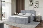 Boxspringbett EDITA Hellgrau - Breite: 200 cm - H3