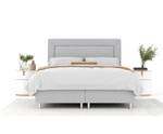 Boxspringbett Laguno Hellgrau - Breite: 200 cm