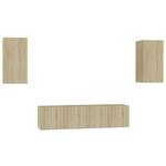 TV-Schrank 4er Set D918 Braun - Holzwerkstoff - 30 x 30 x 60 cm