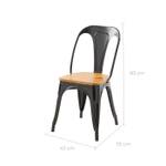 Chaise Yoanna (Lot de 2) Noir