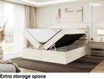 Boxspringbett Karim Creme - 160 x 214 cm - H3