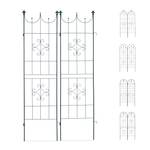 Rankgitter 2er Set Grün - Metall - 50 x 180 x 2 cm