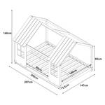 Lit cabane Tostedt 147 x 148 cm