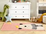 Tapis enfant TAPAK Beige - Gris - Rose foncé - Blanc - Jaune - Fibres naturelles - 80 x 1 x 150 cm