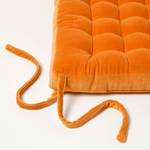 Samt-Stuhlkissen aus Baumwollsamt Orange