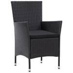 Garten-Essgruppe (5-teilig) 3001262-3 Schwarz - Kunststoff - Polyrattan - 90 x 75 x 90 cm