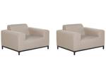 Sessel ROVIGO 2-tlg Beige - Schwarz