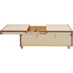 Couchtisch Bar Venezia Beige - Kunstleder - 120 x 37 x 75 cm