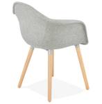 Fauteuil RAMBLA Gris - Bois massif - 62 x 80 x 62 cm