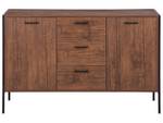 Sideboard TIFTON Schwarz - Braun - Holzwerkstoff - 123 x 78 x 39 cm