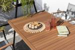 Gartentisch RIO Braun - Metall - Massivholz - Holzart/Dekor - 156 x 75 x 90 cm