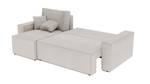 Ecksofa Paris Beige - Holz teilmassiv - 244 x 83 x 145 cm